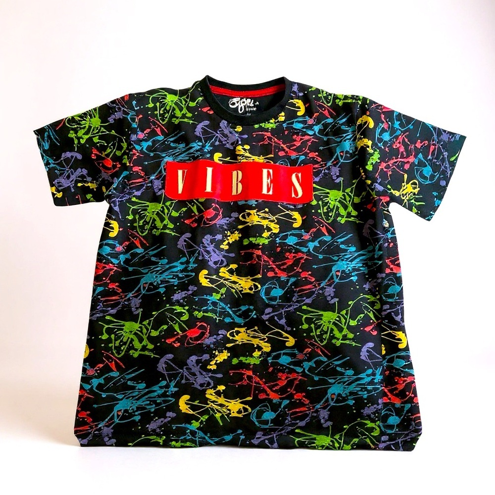 Vibes Graphic Design Paint splatter Tshirt Men X-Large Eighty Eight Brand